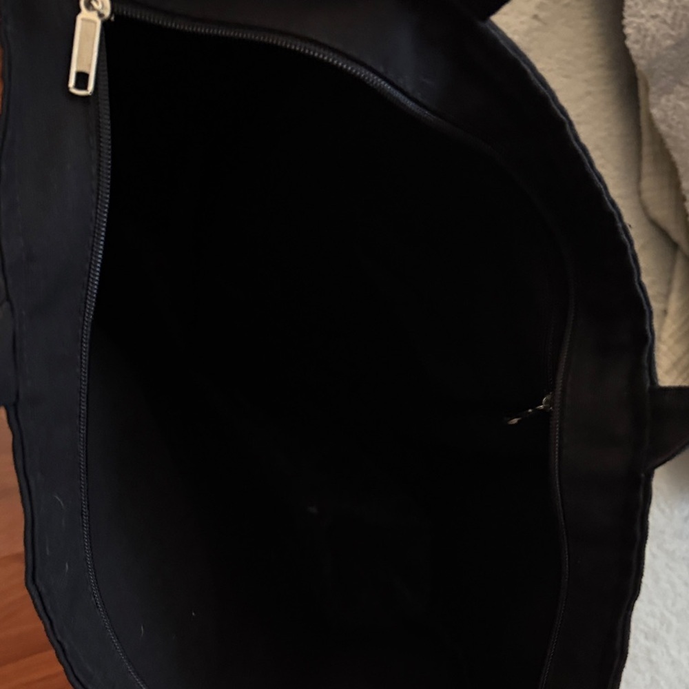 Black Tote Bag with Classic Movie Print - Picture 3 of 8